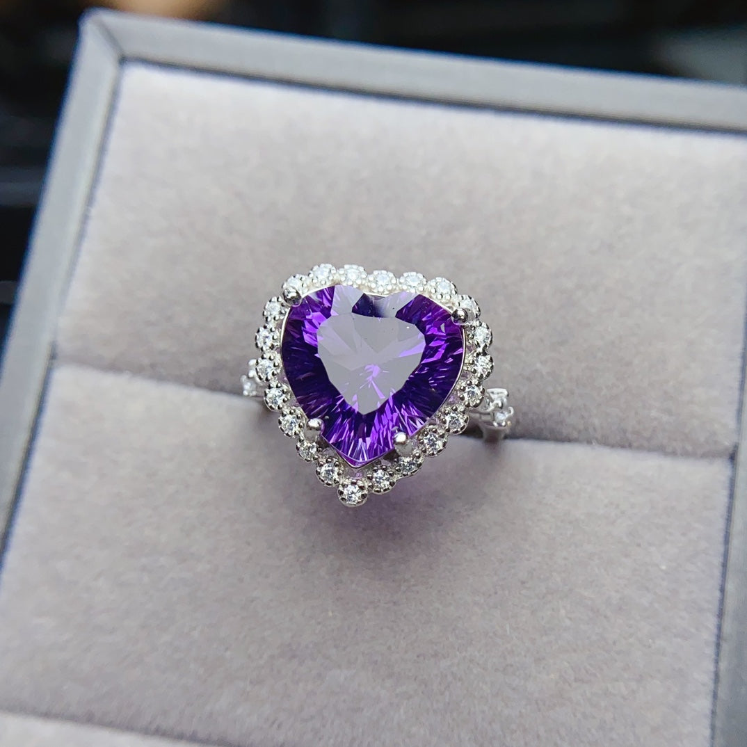 The natural amethyst ring