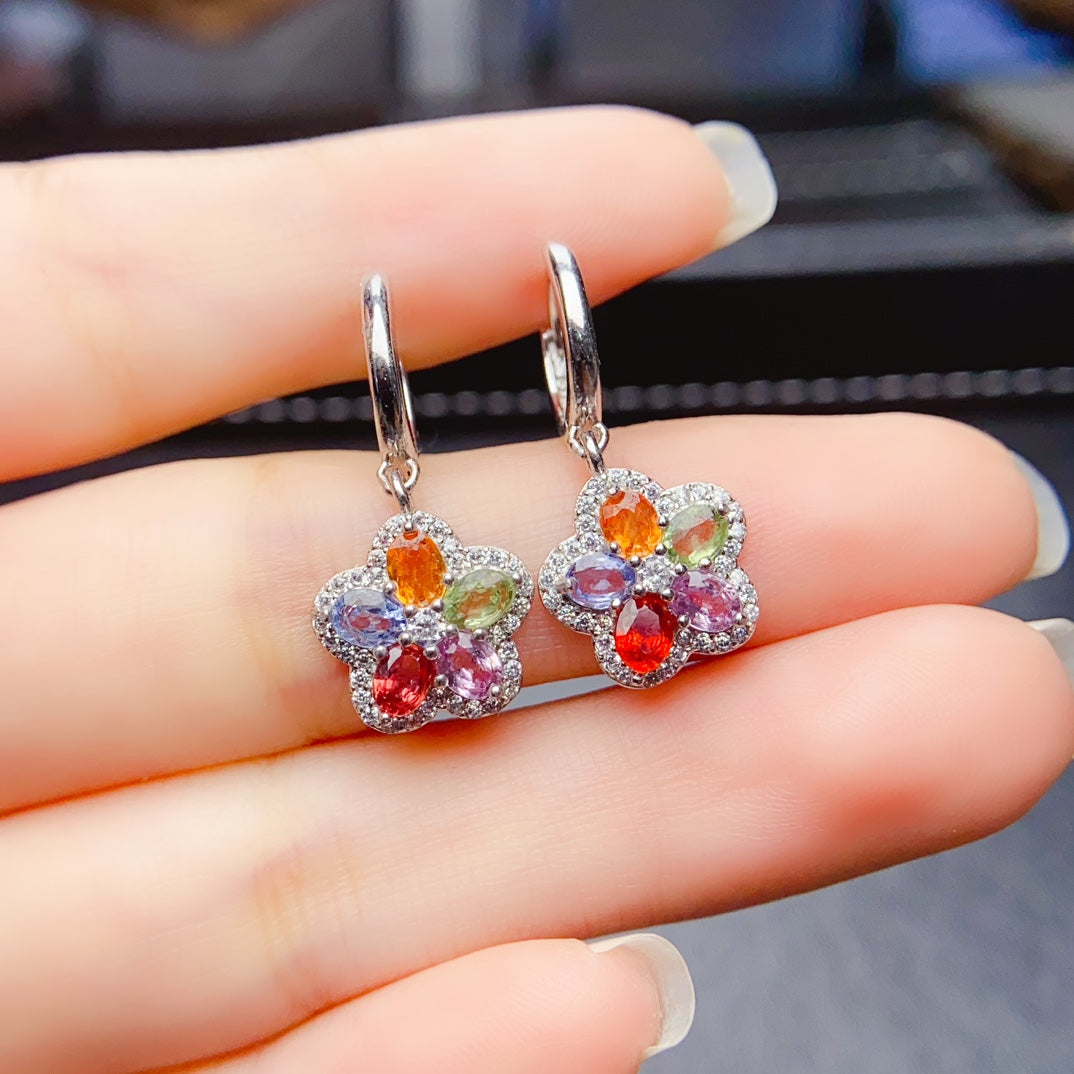 Natural Colored Blue Earrings