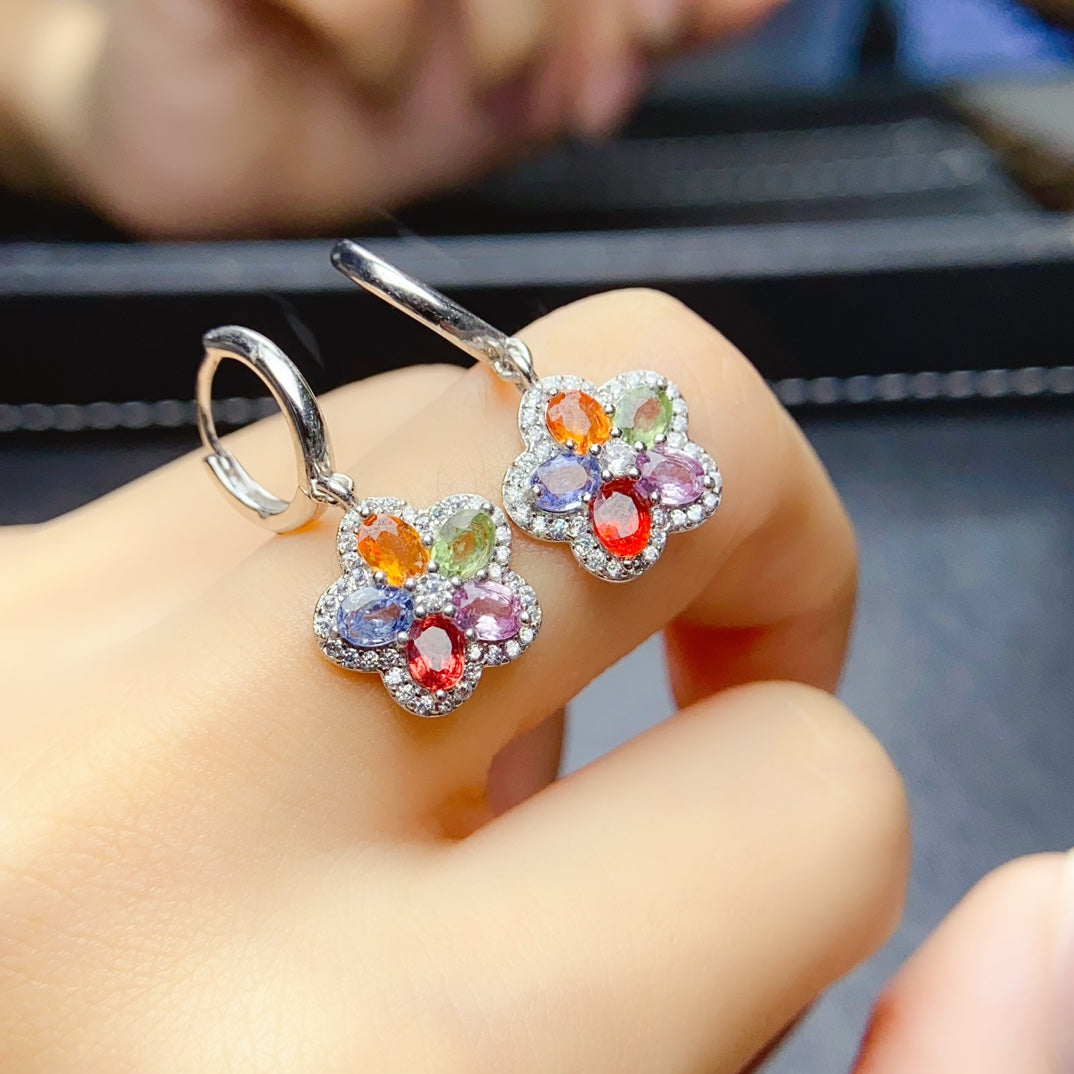Natural Colored Blue Earrings