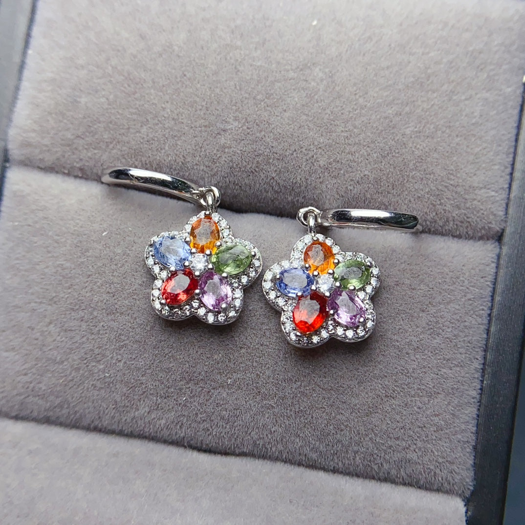 Natural Colored Blue Earrings