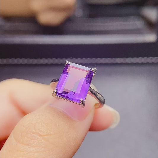 The natural amethyst ring