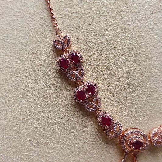 Natural ruby necklace