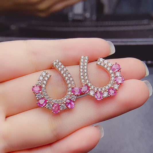 New Pink Blue Treasure Earnail Ring