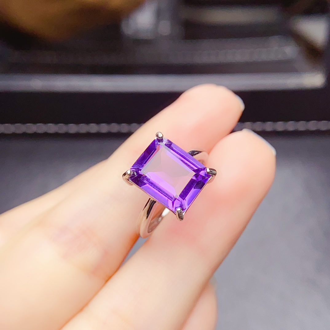 The natural amethyst ring