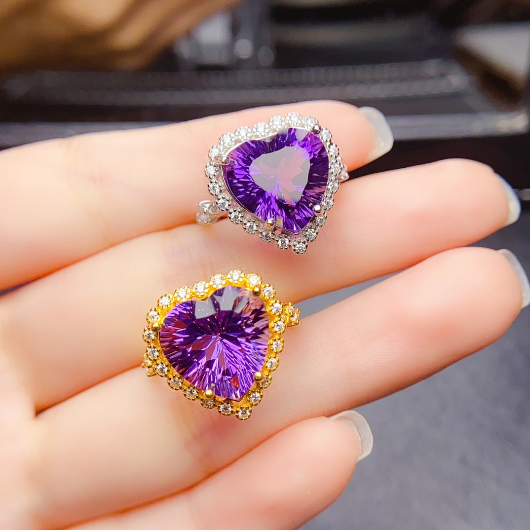 The natural amethyst ring