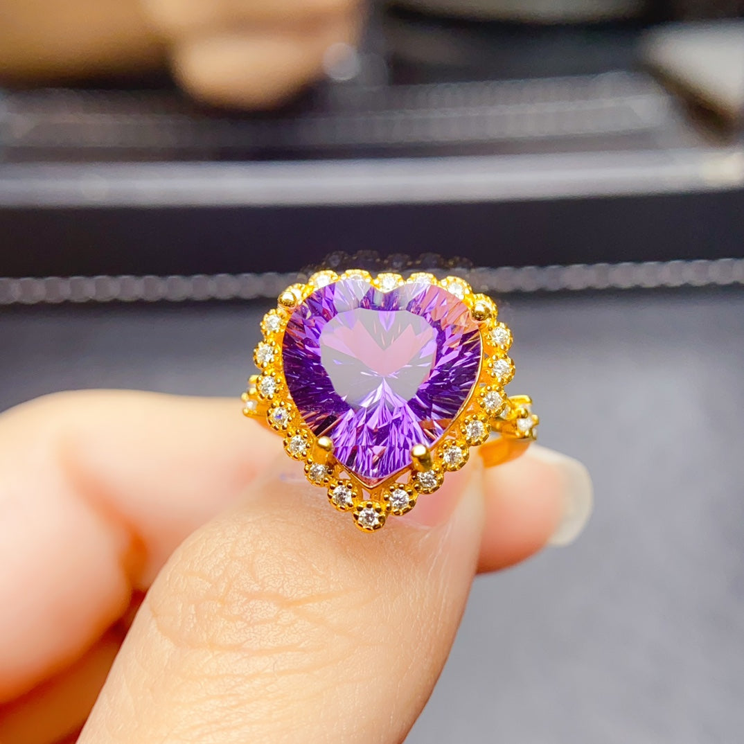 The natural amethyst ring