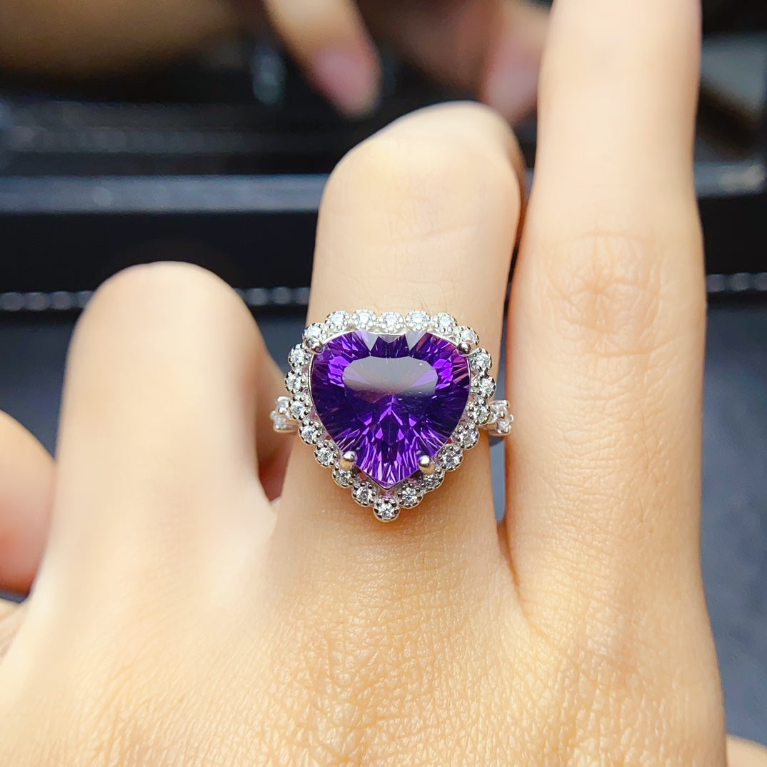 The natural amethyst ring