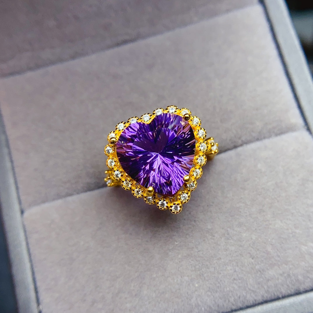 The natural amethyst ring