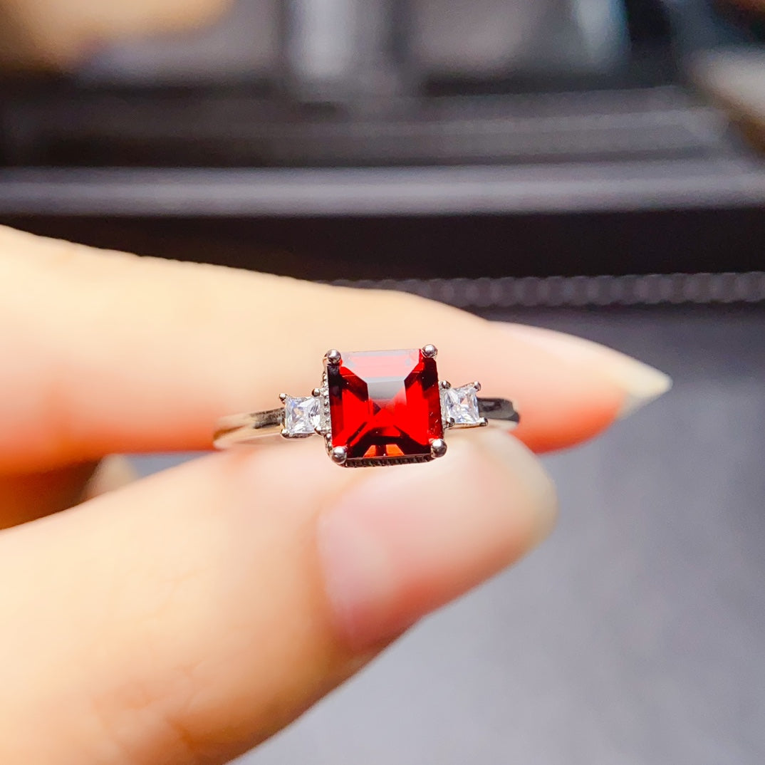 Natural Garnet Ring