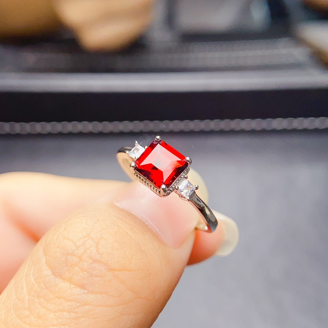 Natural Garnet Ring