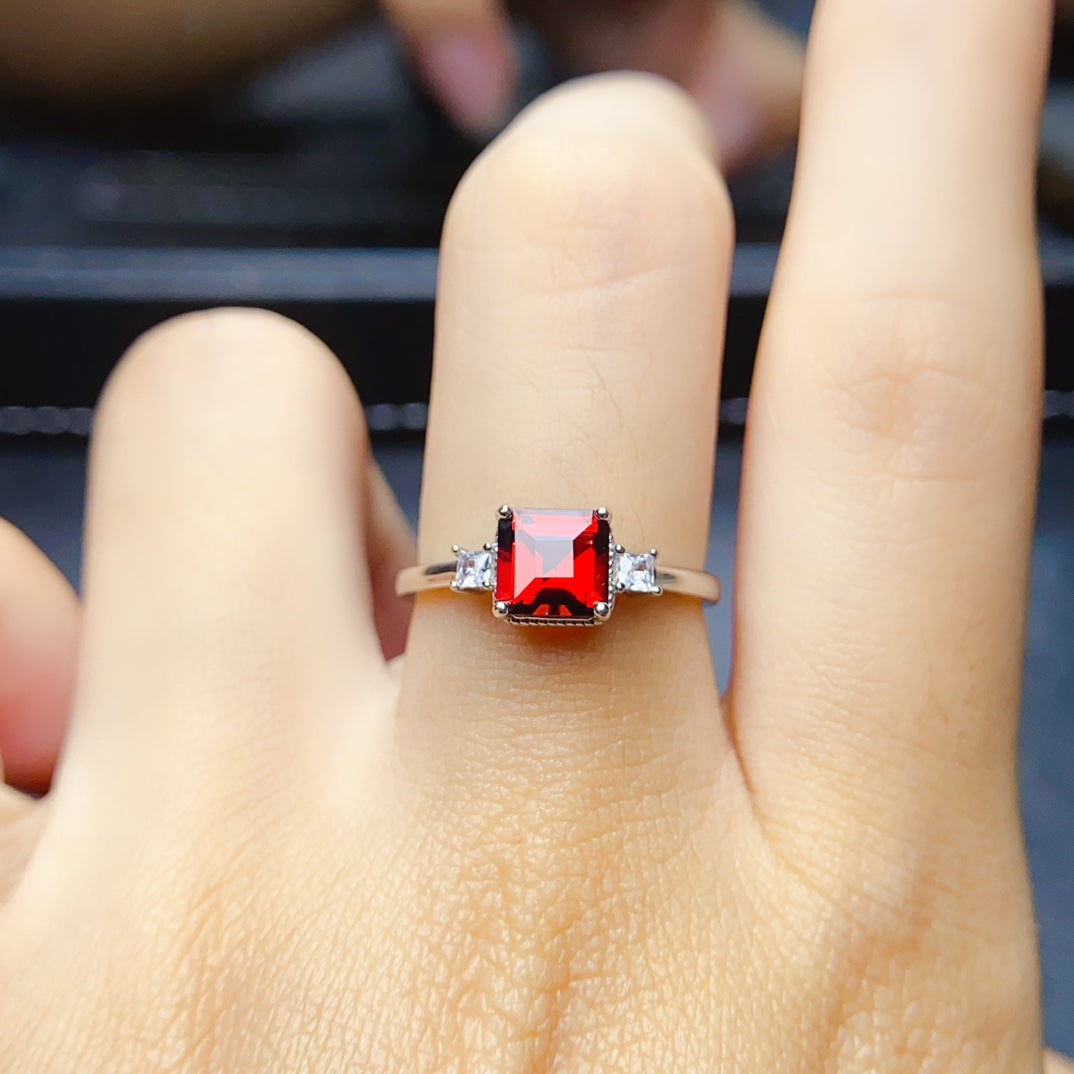 Natural Garnet Ring