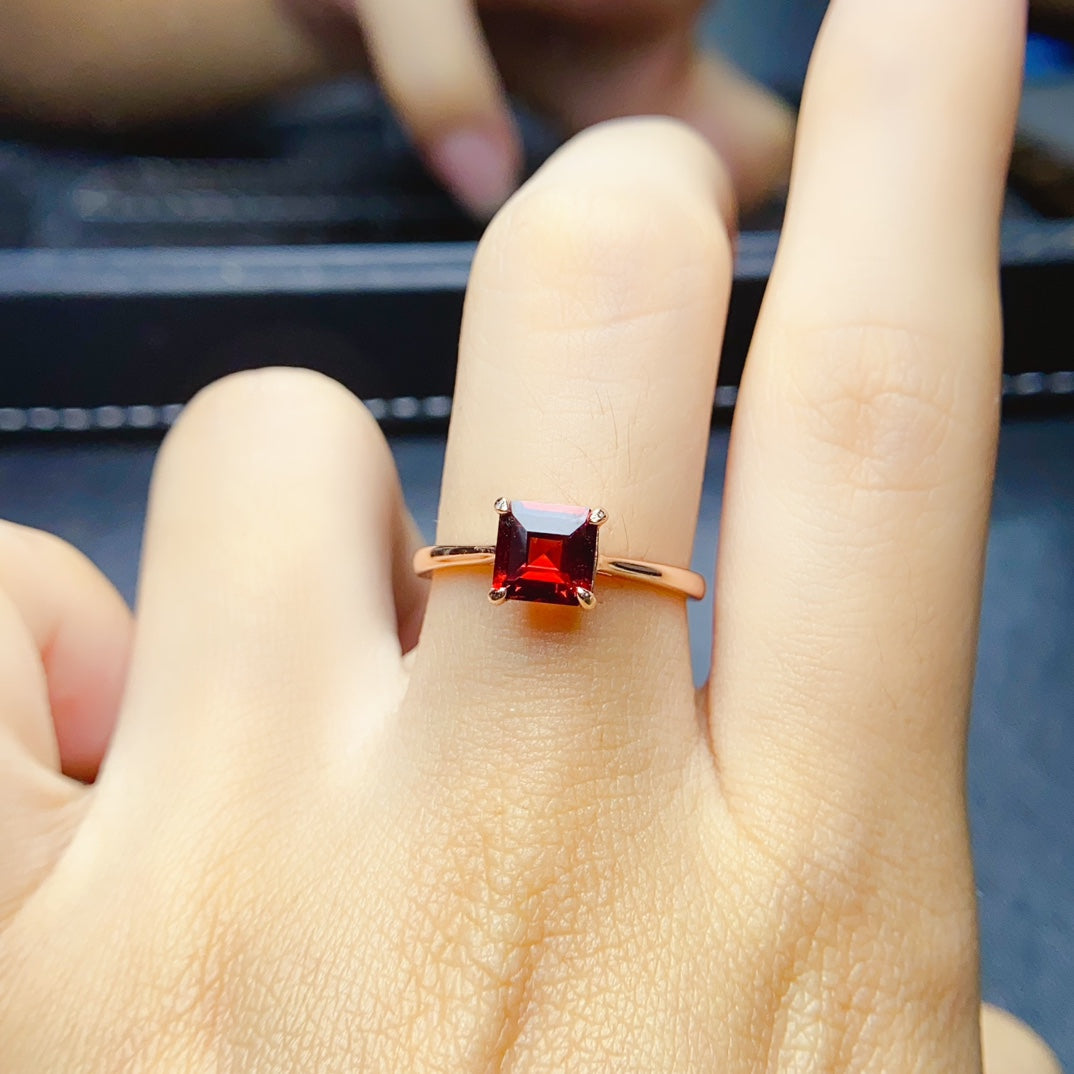 Natural Garnet Ring