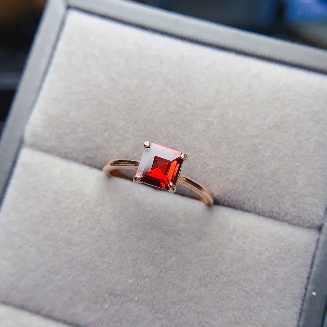 Natural Garnet Ring