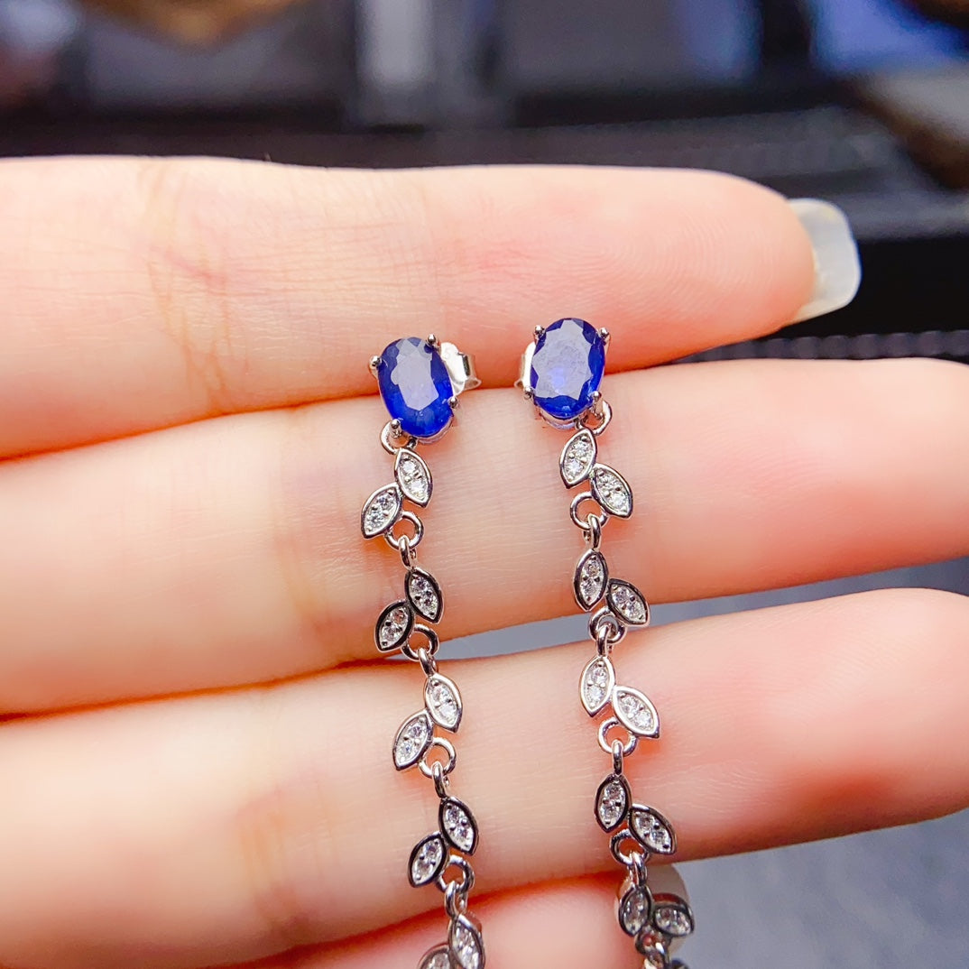 Natural sapphire earrings