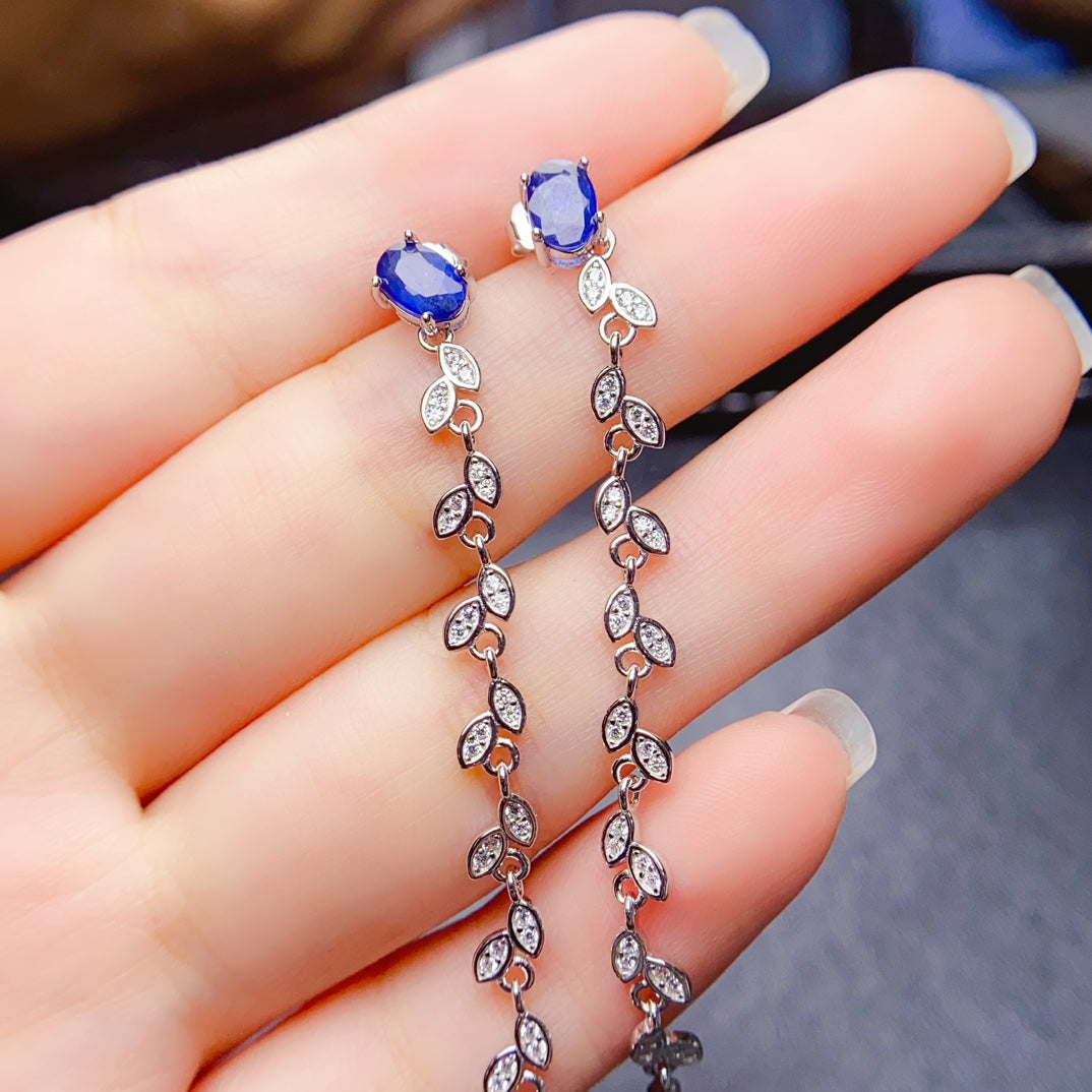 Natural sapphire earrings