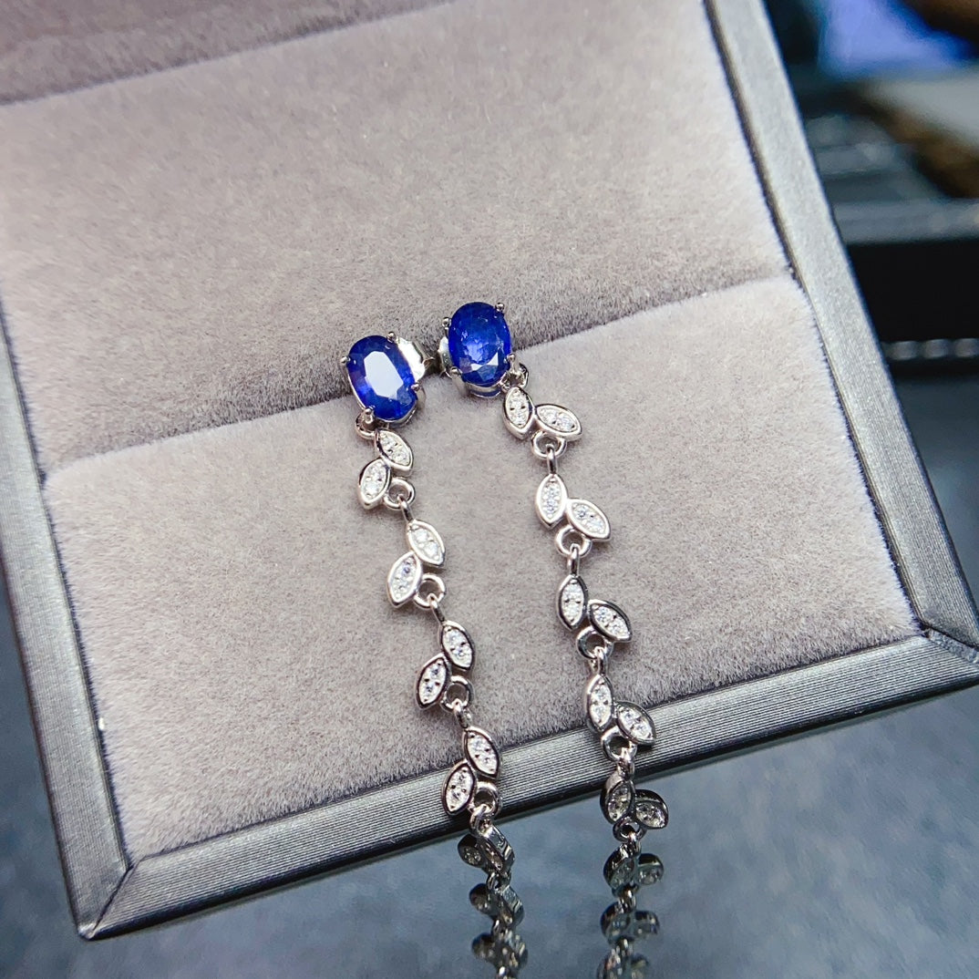 Natural sapphire earrings