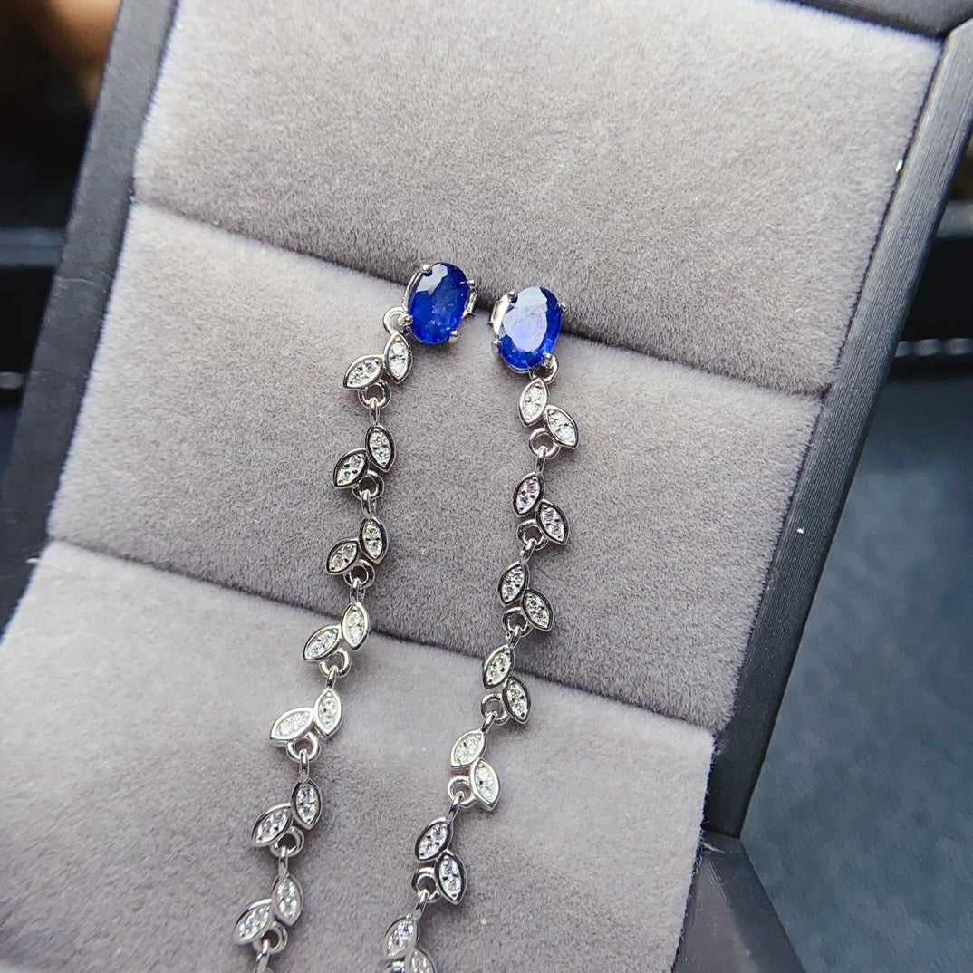 Natural sapphire earrings