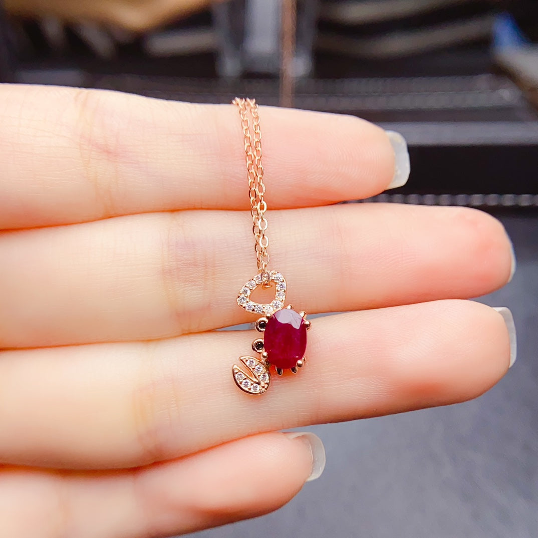 Natural Burnt Ruby Crab Pendant