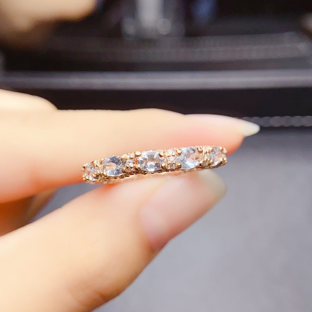 Natural Sea Blue Treasure Ring