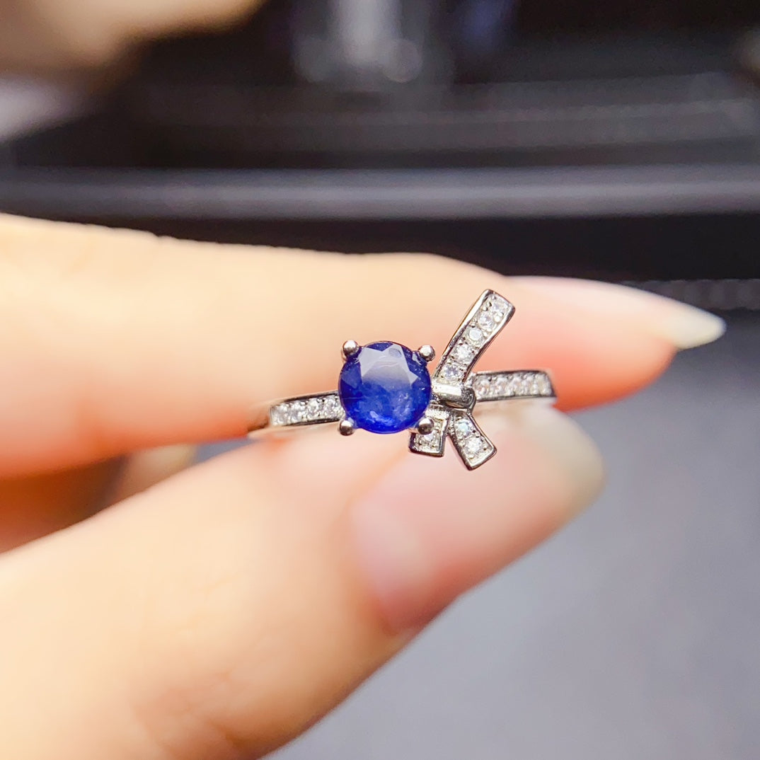 pure natural sapphire ring