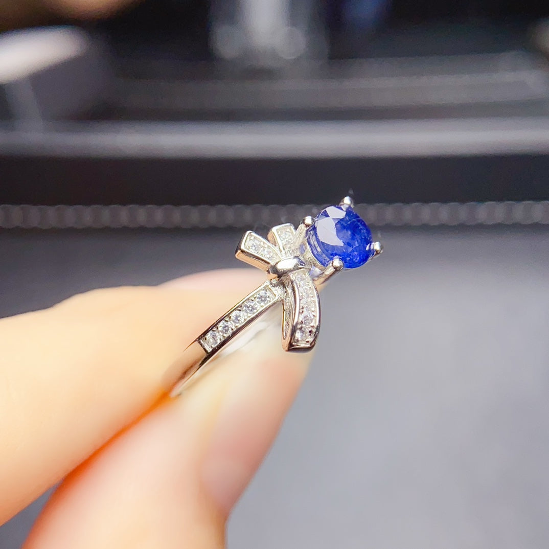 pure natural sapphire ring