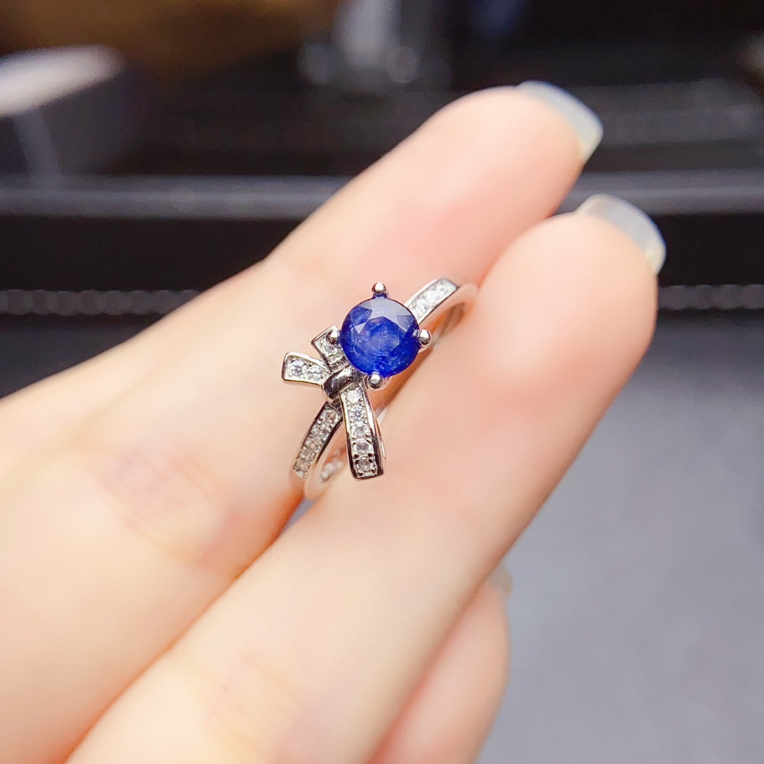 pure natural sapphire ring