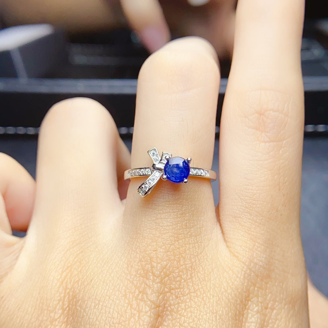 pure natural sapphire ring