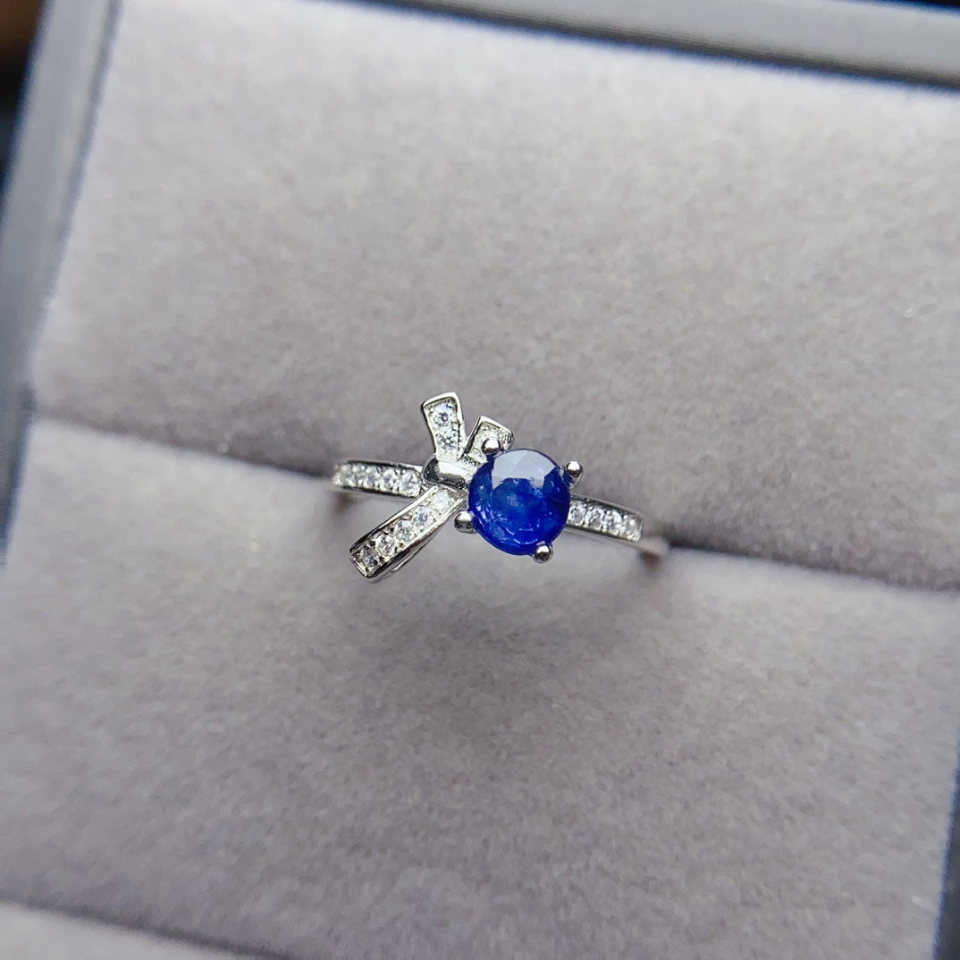 pure natural sapphire ring