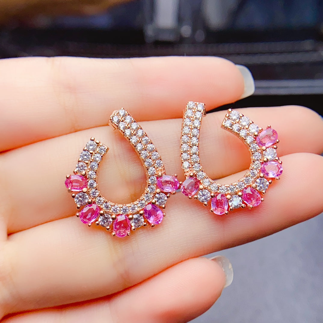 New Pink Blue Treasure Earnail Ring