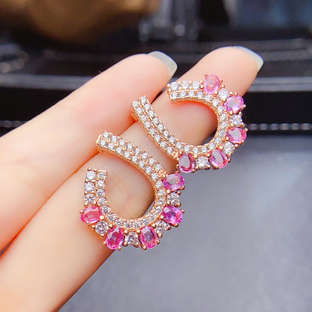 New Pink Blue Treasure Earnail Ring