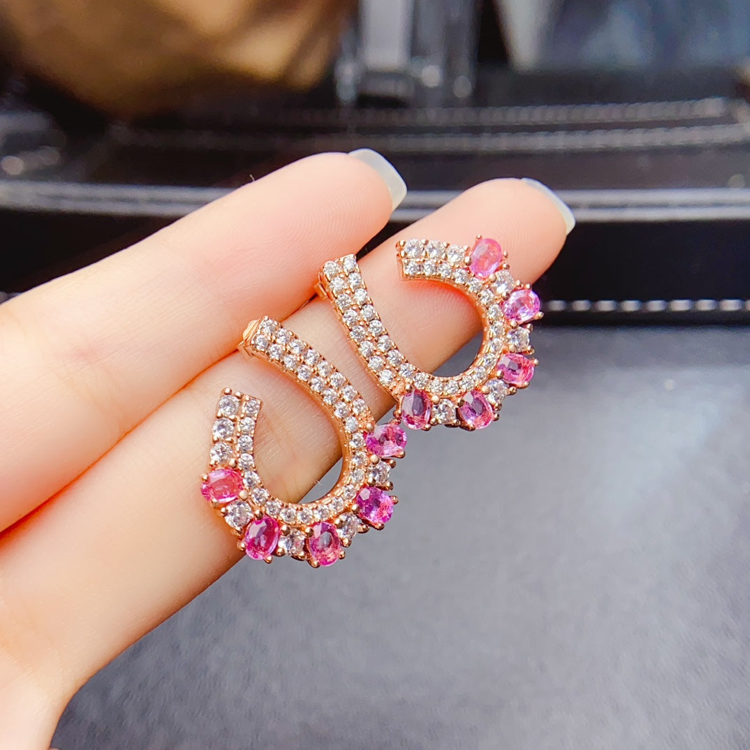 New Pink Blue Treasure Earnail Ring