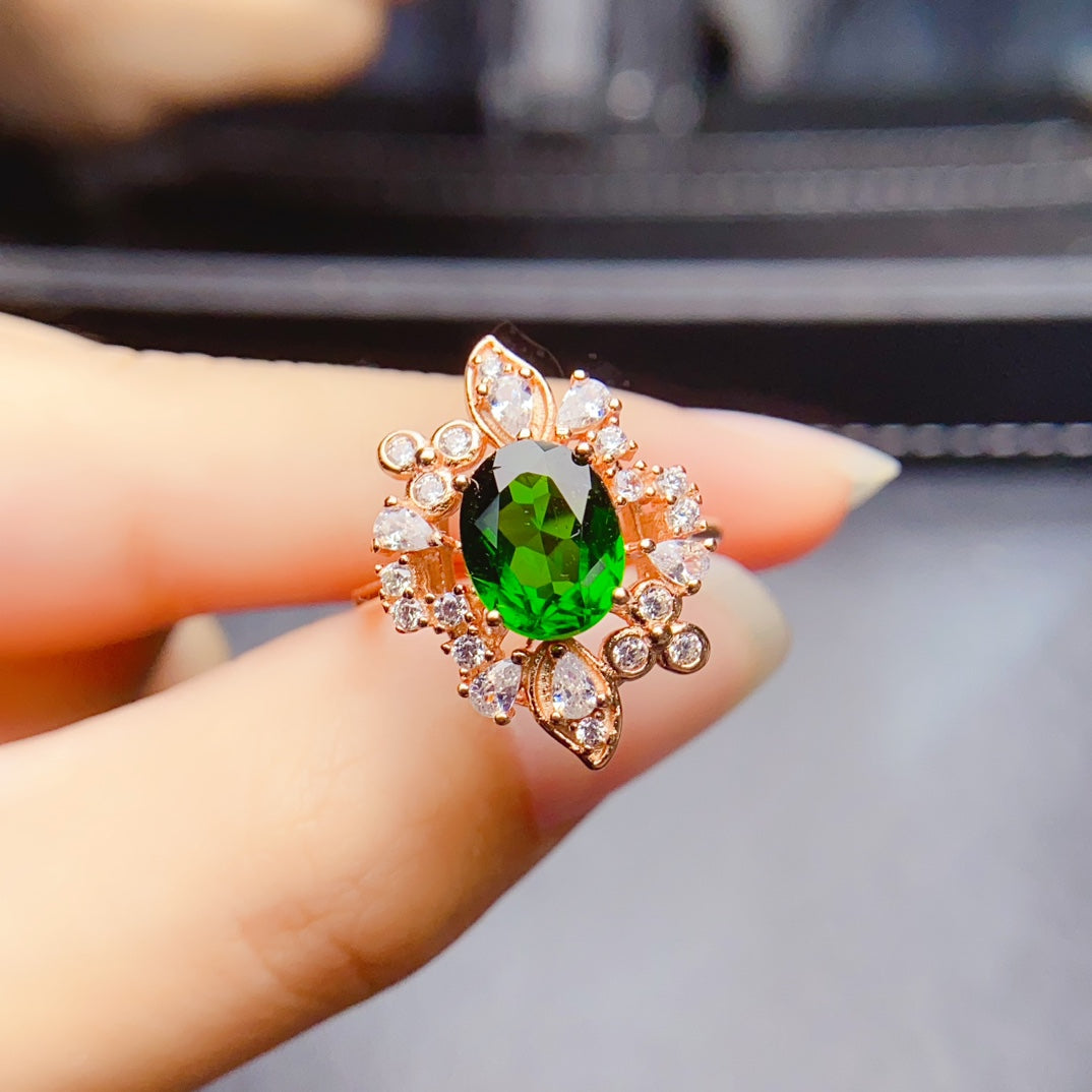 Diopside ring