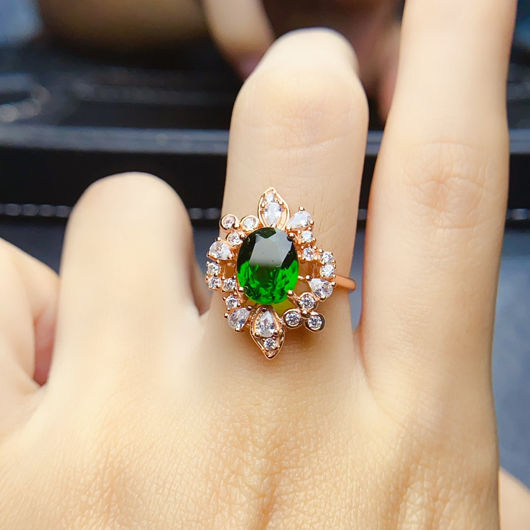 Diopside ring