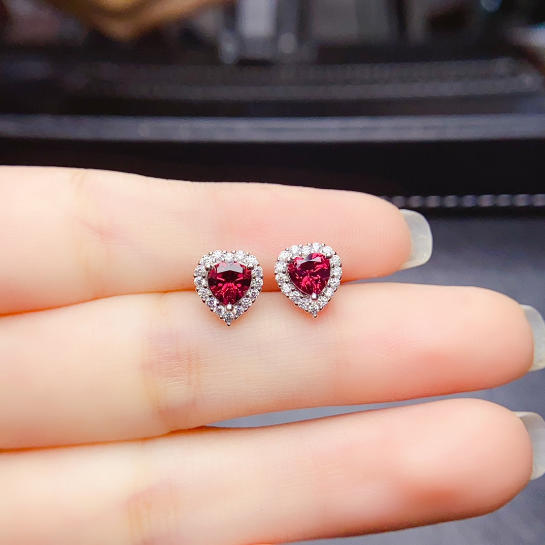 New magnesium aluminum garnet earrings