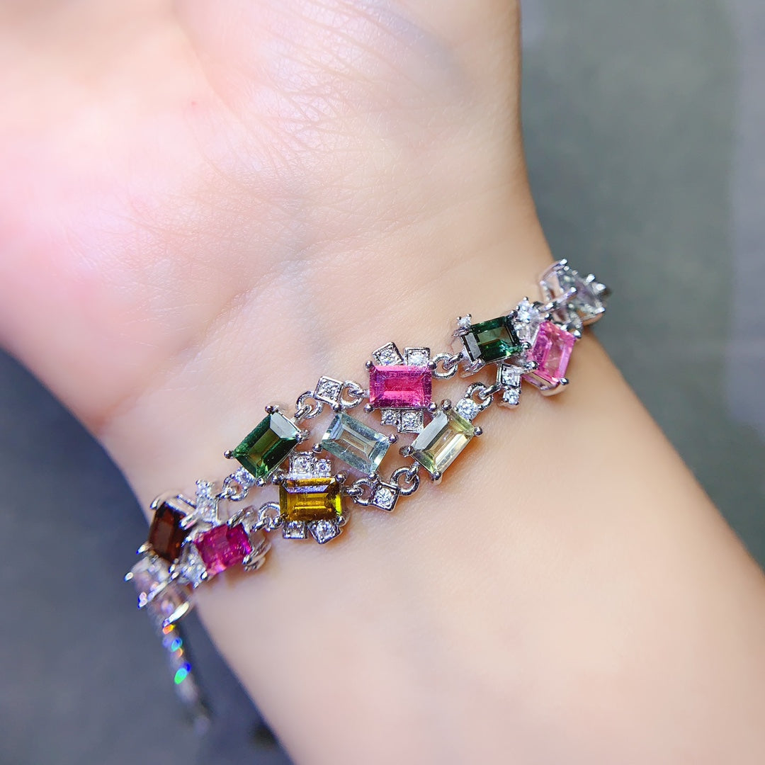 Natural tourmaline bracelet