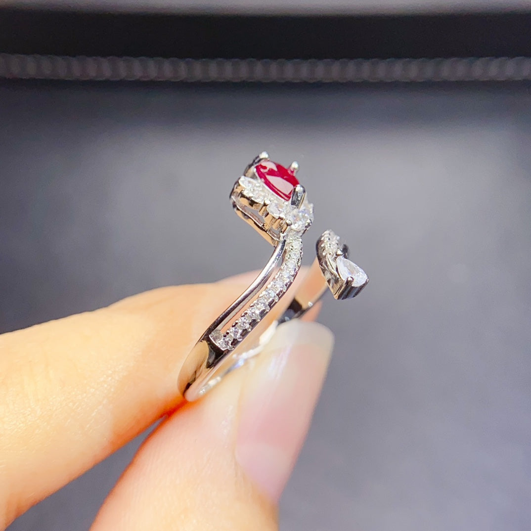 The natural burnt ruby ring has arrived