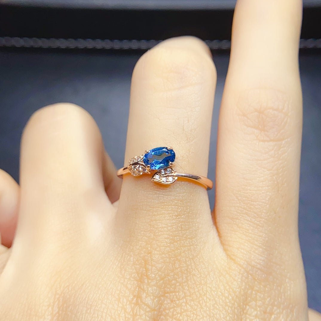 The natural topaz ring has arrived