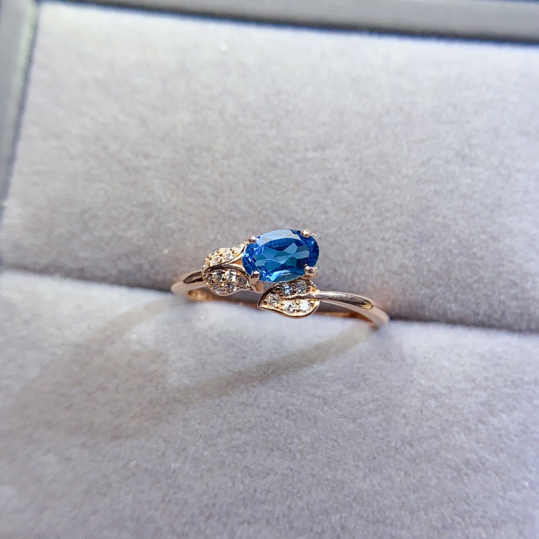 The natural topaz ring has arrived