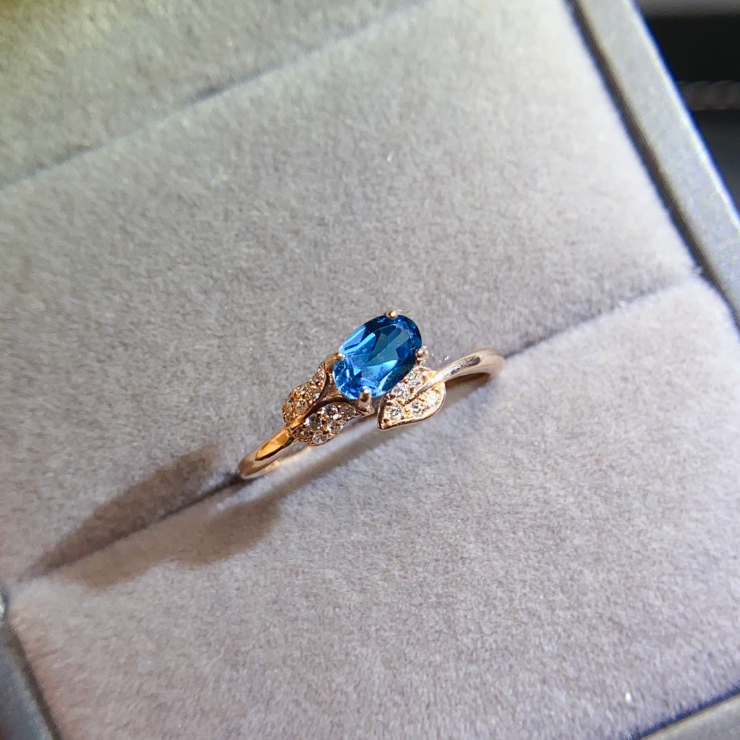 The natural topaz ring has arrived