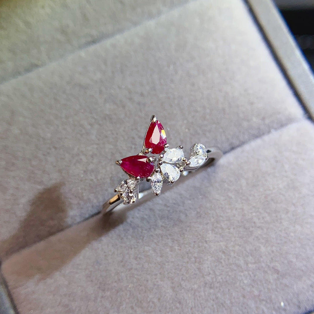 The natural burnt ruby ring has arrived,