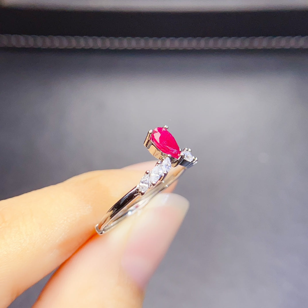 The natural burnt ruby ring has arrived