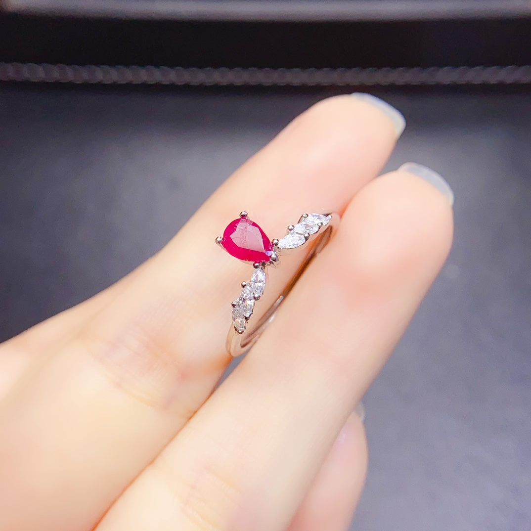 The natural burnt ruby ring has arrived