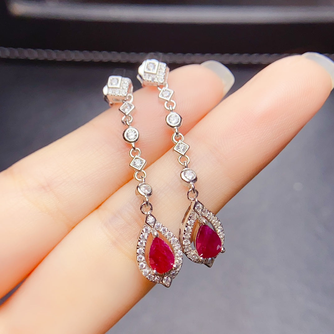 Natural burnt ruby earrings have arrived