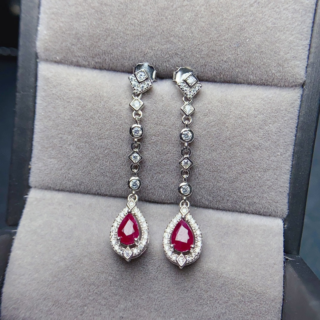 Natural burnt ruby earrings have arrived