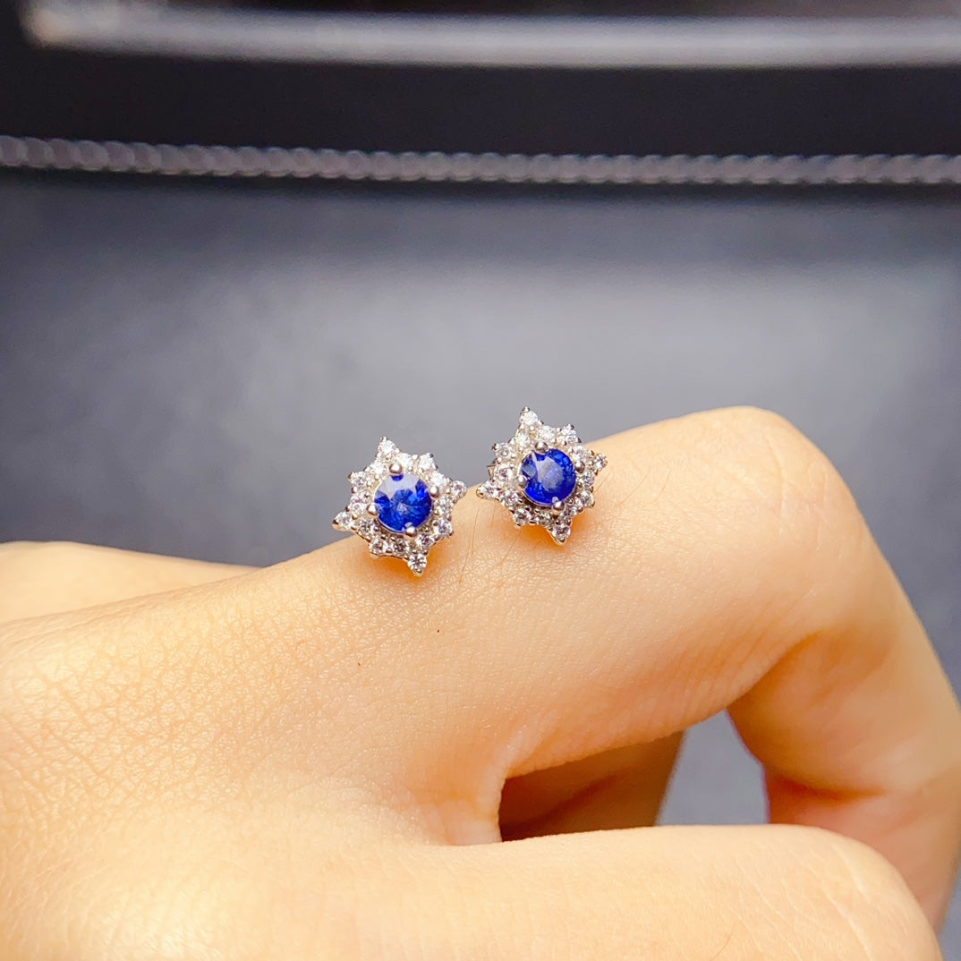 Natural sapphire earrings have arrived