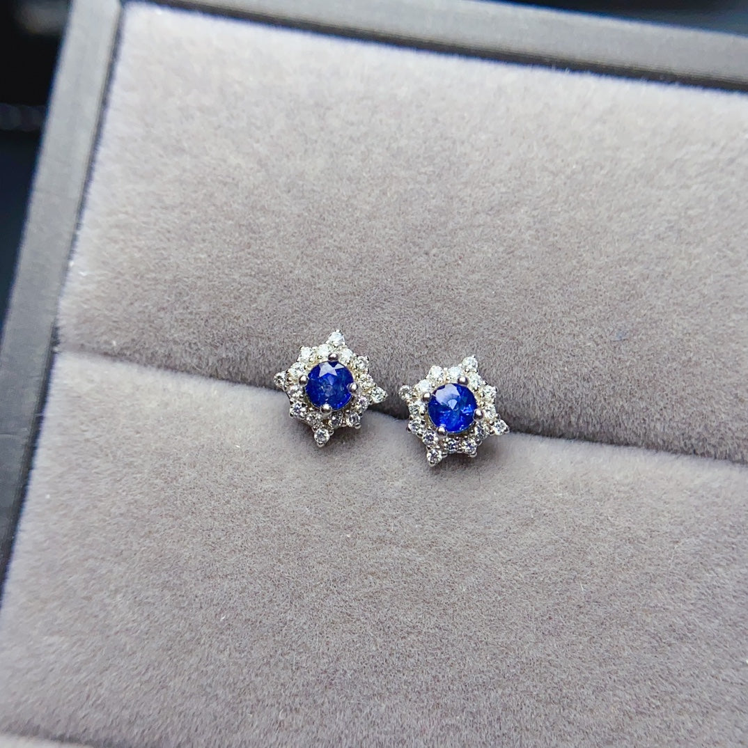 Natural sapphire earrings have arrived