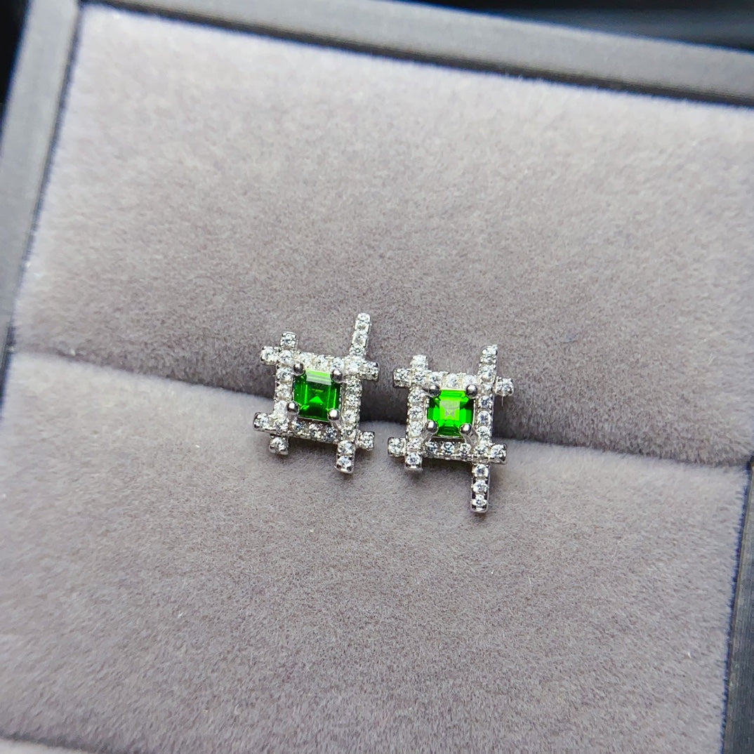 Natural diopside earrings have arrived