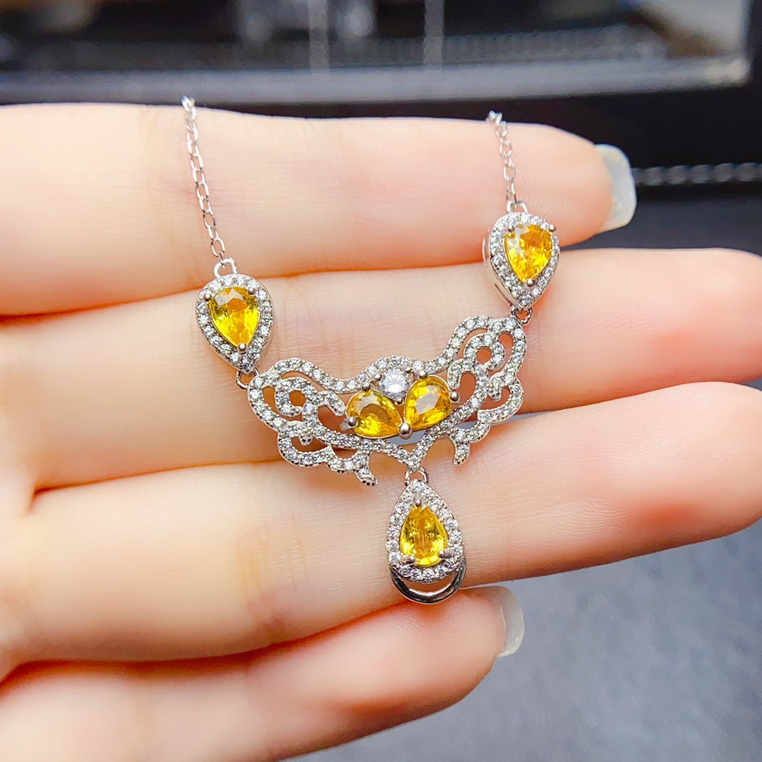 Natural Yellow Blue Treasure Necklace Arrives